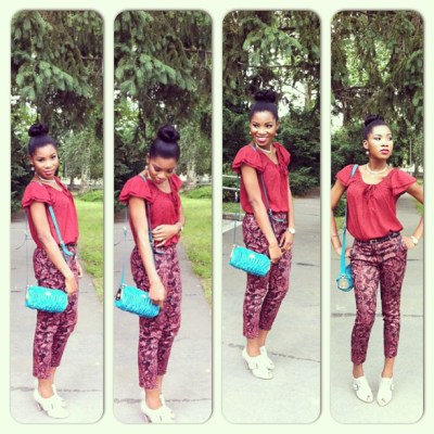 bag & Top: Zara // shoes Tally weijl // Trouser: H & M